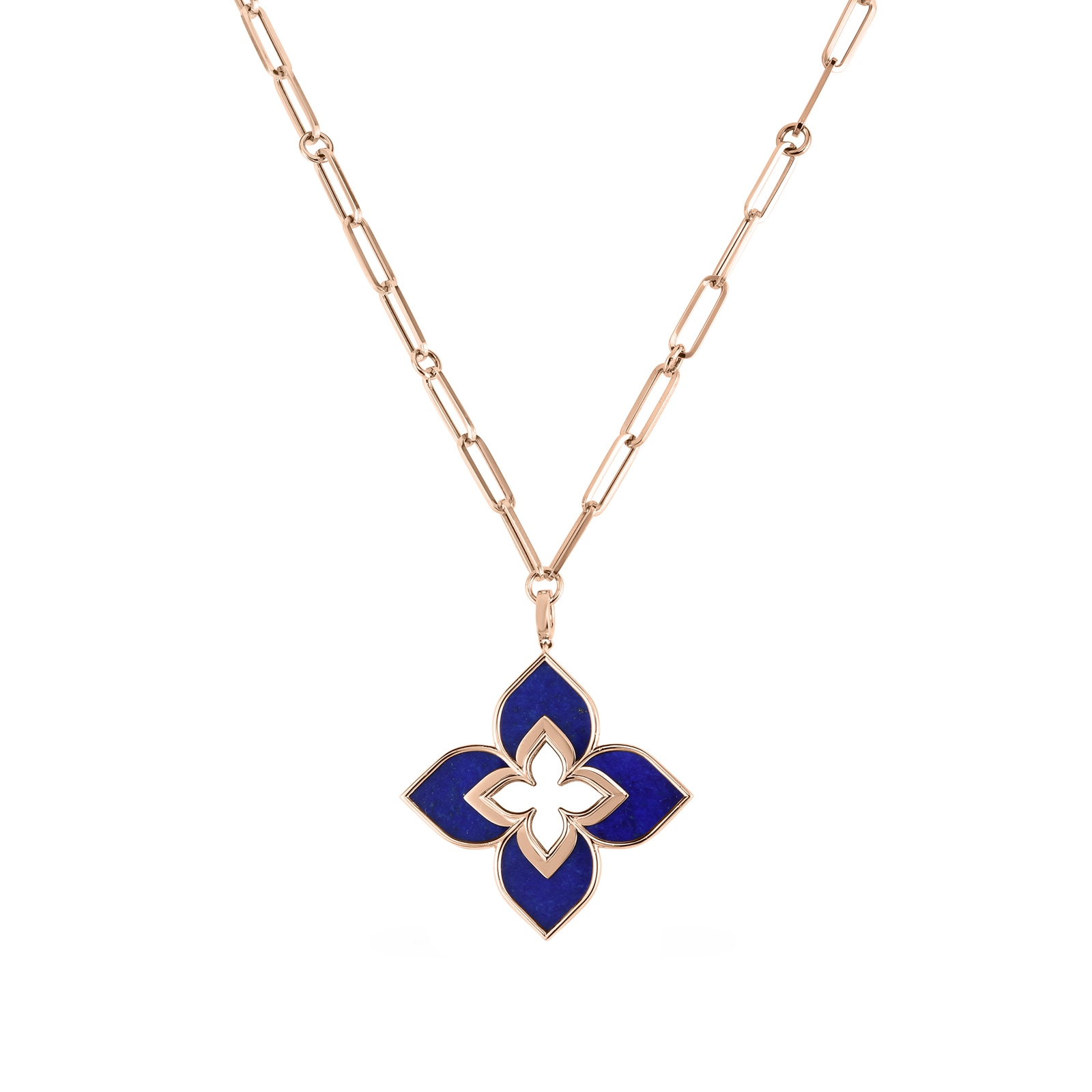 Roberto Coin Venetian Princess 18ct Rose Gold Lapis Pendant Roberto Coin Venetian Princess 18ct Rose Gold Lapis Pendant