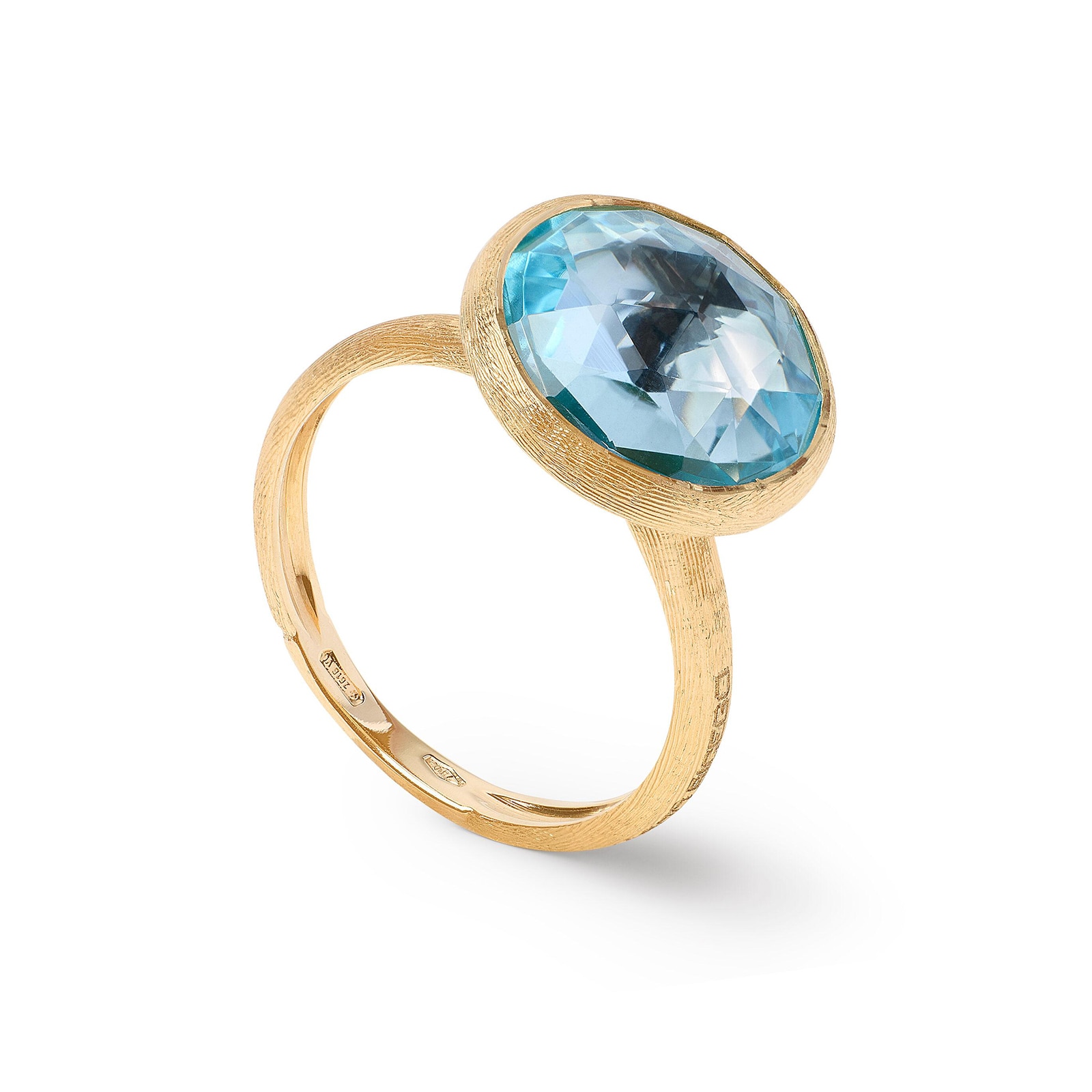 Marco Bicego 18ct Yellow Gold Jaipur Colour Collection Blue Topaz Stacking Ring Marco Bicego 18ct Yellow Gold Jaipur Colour Collection Blue Topaz Stacking Ring