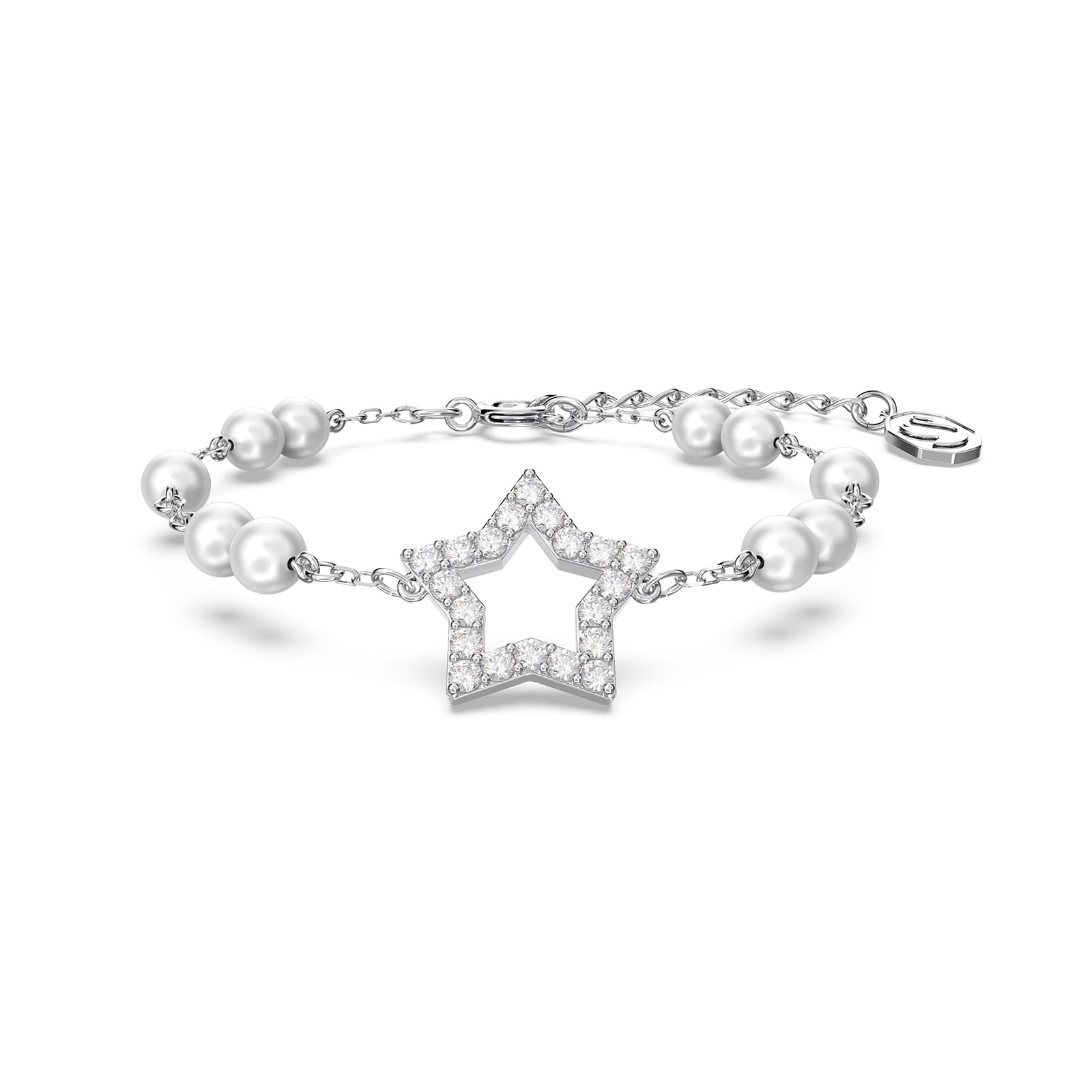 SWAROVSKI Rhodium Plated Stella Star White Crystal Bracelet