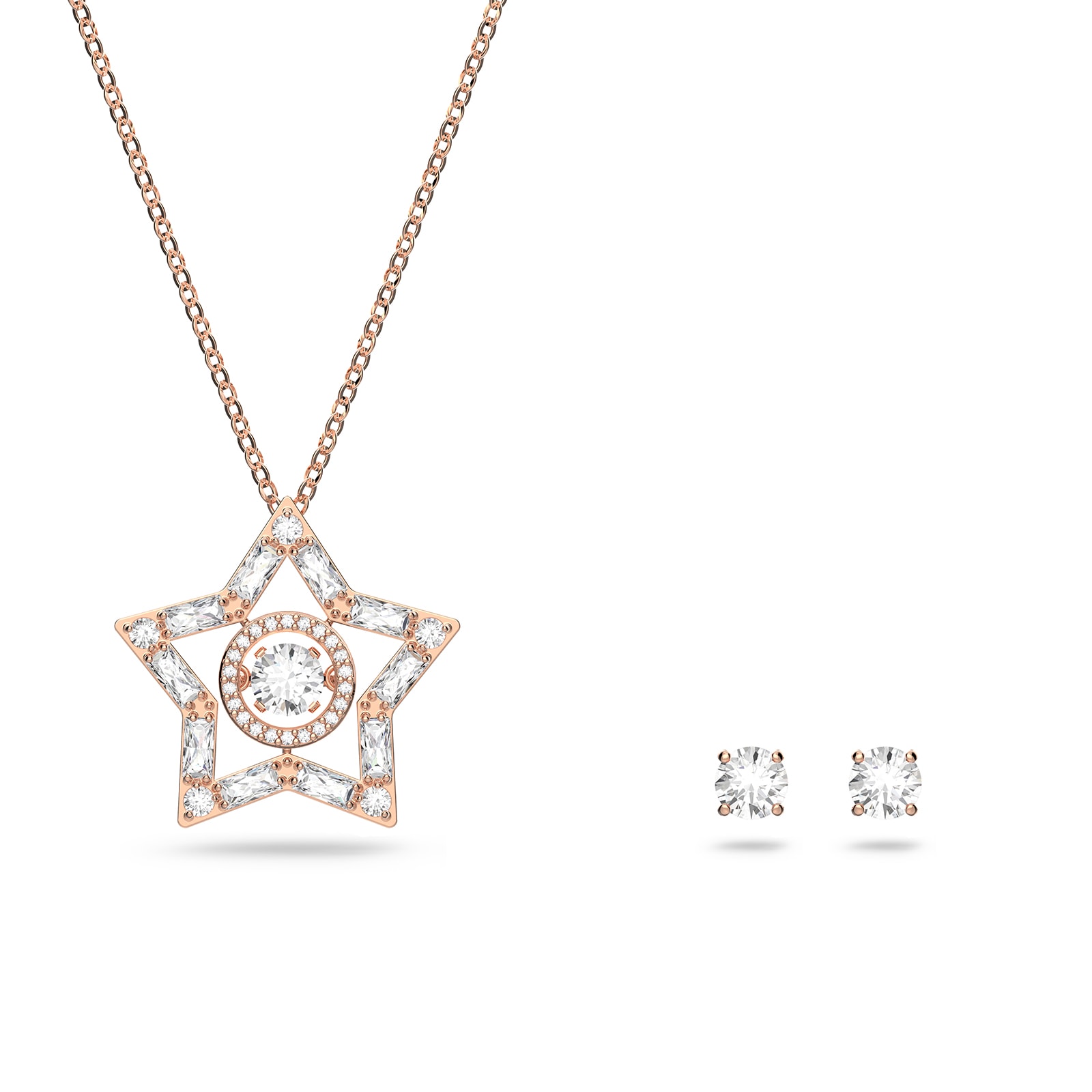SWAROVSKI Rose Gold Coloured Stella Star Cubic Zirconia Box Set SWAROVSKI Rose Gold Coloured Stella Star Cubic Zirconia Box Set